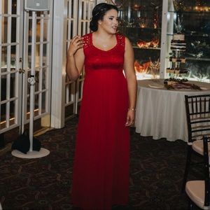 Red bridesmaid dress